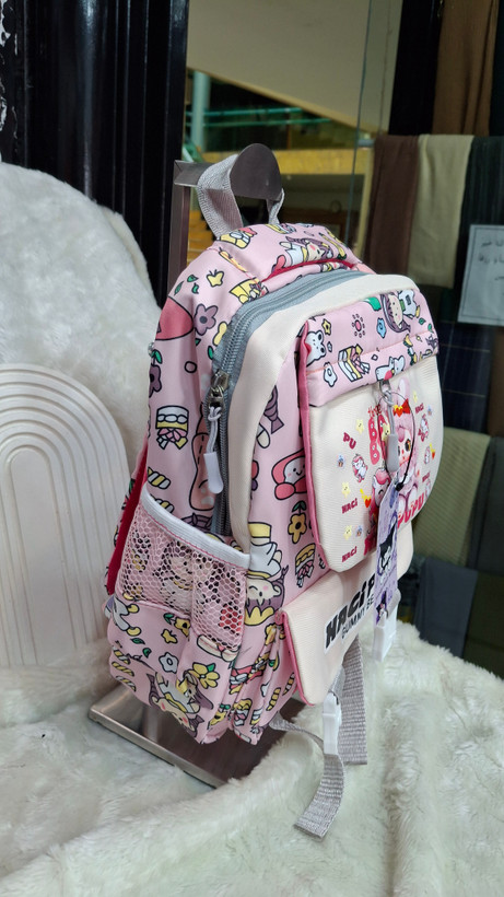 🎀🧸 کوله مهدکودک صورتی طرح لبوبو پشمالو | خاص، ترند و فوقالعاده بامزه! 🎒💗